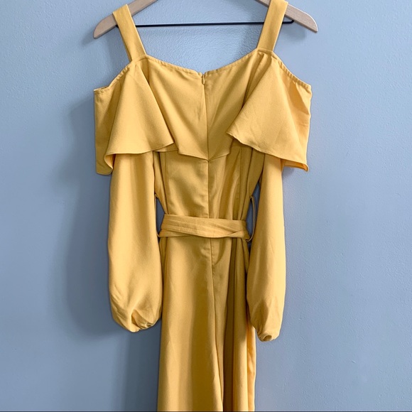 NWT Anthropologie Current Air Mustard Jumpsuit Med - Picture 6 of 15